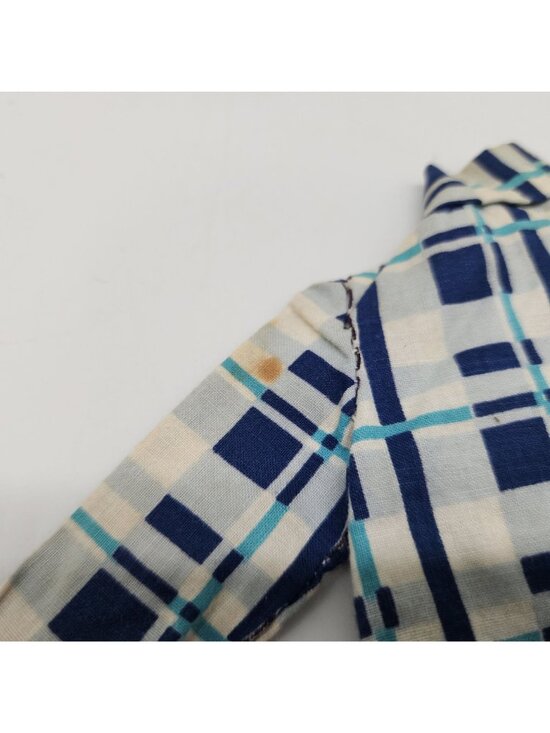Vintage 1960s Handmade Checkered Shirt Suitable for Ken Doll Clothes - Picture 5 of 11